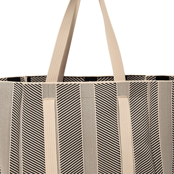 Eco-friendly Tote Bag - BLACK/BEIGE - 2
